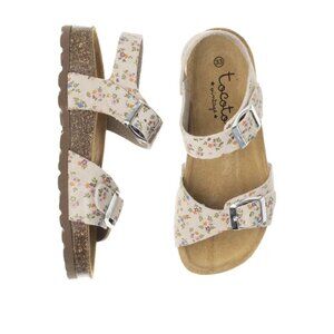 Tocoto Vintage Floral Leather Sandals